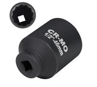 MIGUBIGU 1/2’’ 46mm Llave de Vaso Impacto 12 Caras, Llave de Vaso Multidiente, Llaves de Vaso de Doce Caras, Juego de Tuercas Multidientes de Acero al Cromo Vanadio