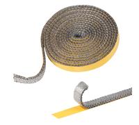 MIGUBIGU 1 Pieza Juntas para Chimeneas 3 mm x 15 mm x 2.5 m, Junta Refractaria Chimenea, Junta Puerta Chimenea de Leña para Estufa de Leña, Tubo de Humo, Autoadhesivo, Resistente al Calor