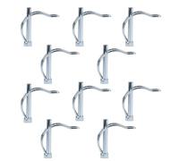 MIGUBIGU 10 Piezas Pasadores de Bloqueo 8*45 mm, Pin de Bloqueo de Alambre Acero al Carbono Galvanizado, Pasador con Bloqueo para Conexión de Remolques o Equipos