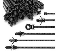 MIGUBIGU 250 bridas para soporte de coche de nailon, 6 tamaños, bridas resistentes a los rayos UV, bridas con fijación a presión, bridas autoblocantes para atar alambre