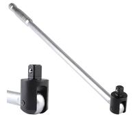 MIGUBIGU Mango Articulado 1/2 Longitud 600mm, Llave Articulada Rompedora con Cabeza Flexible de 240°, Carraca Articulada 1/2 para Reparaciones de Automóviles, Sustitución de Neumáticos, Plata