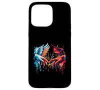 Miguel Ángel Creación Manos de Adán Ángel y Diablo Carcasa para iPhone 15 Pro Max