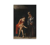 Miguel Ángel Merisi Caravaggio Madonna y el niño con una serpiente, 1605 póster artístico para pared, lienzo estético para habitación, decoración moderna del hogar, 60 x 90 cm