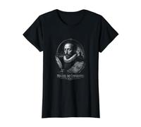 Miguel De Cervantes Legado Literario para Lectores Camiseta gráfica económica, Mujer, Negro, S