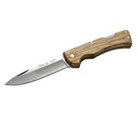 MIGUEL NIETO Navaja Alpina 044, Plegable, Hoja de 8 cm. de Acero inoxidable AN-58, Mango de Madera de Olivo, Sistema de Cierre de Bloqueo