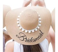 miguha Sombrero de Playa Flexible Personalizado for Novia, Regalos Personalizados for Dama de Honor, Regalo for Despedida de Soltera, Boda, Fiesta en la Playa, Viaje de Luna de Miel