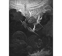 MiguOo Cuadro Sobre Lienzo Lienzo De Arte Pintura al óleo El arcángel y sus ángeles luchando contra el dragón de Gustave Doré para Decoración de Pared 60x90cm