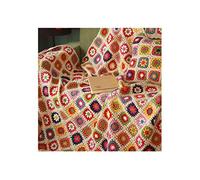 MIGUOR Manta de aire acondicionado hecha a mano al crochet, estilo rústico, 140 x 100 cm