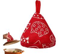 Mihauuke Agarradera De Tapa De Olla Caliente Aislante Antideslizante,Manoplas De Cocina Triangulares Para Horno - Protector Antideslizante Con Diseño De Gato Para Cocinar Ahumador BBQ Camping