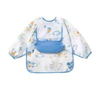 Mihauuke Baberos Usables De Manga Larga | Babero Impermeable Con Bolsillo De Almacenamiento Para Comer,Para Juegos De Y Alimentación Complementaria BLW