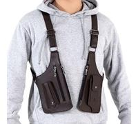 Mihauuke Bolso de Hombro Axilar - Mochila De Pecho Estilo Chaleco,Bolso De Hombro Doble Bajo El Brazo Con Múltiples Bolsillos Anti-Robo E Impermeable - Para Teléfono Móvil Llave De Coche Pasaporte