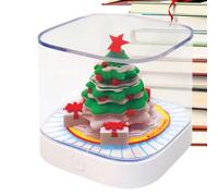 Mihauuke Calendario Reloj,Calendario Artístico con Árbol de Navidad 3D y Luz Bloc de Notas,Agenda Organizador Horario para Adultos y Niños Gestión del Tiempo Planificación Diaria Seguimiento de Tareas