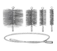 Mihauuke Cepillo para Tubos de Estufa - Cepillo De Alambre Acero Inoxidable Limpieza Chimeneas - Kit Completo Limpiador Escobilla Barrer Resistente Al Fuego para Cenizas Hogar Calderas Secadoras