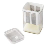 Mihauuke Colador De Yogur Acero Inoxidable,Colador De Malla Fina 1,8L - Utensilios de Cocina con Bolsa de Malla Fina y Separador de Suero para Leche de Soja, de Frutas, Kéfir y Café