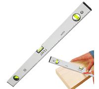 Mihauuke Herramienta Niveladora | Regla con Nivel Incorporado - Medidor Metálico Reutilizable para Hormigón Techos Carpintería Suelos Tabiquería y Acabados