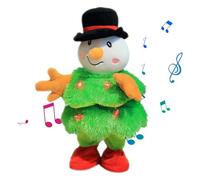 Mihauuke Muñeco de Nieve Cantante de Peluche | Peluche Navideño Que Canta y Baila | Muñeco Interactivo con Música y Luces para Hogar Dormitorio Sala - Decoración para Interior de Auto Apartamento