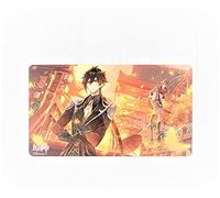 MiHoYo Genshin Impact Devil Mission The Approaching Star - Alfombrilla de ratón (70 x 40 cm), diseño de Zhongli & Tartaglia
