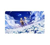 MiHoYo Genshin Impact Twin Stars on Floral Sea - Alfombrilla de ratón para Viajero (70 x 40 cm), diseño de Estrellas