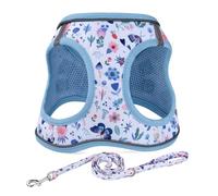 Mihqy Juego de arnés y correa para perro, arnés reflectante ajustable sin tirones para perros extra pequeños/pequeños, cachorros y gatos, arnés de malla acolchada suave para mascotas niñas y niños