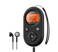 Miiauflskld Radio Personal de Bolsillo Am/FM Radio Recargable con BateríA de Larga DuracióN, Auriculares EstéReo, Temporizador de Apagado