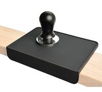 MiiCoffee Tapete para compactar café expreso, almohadilla de silicona negra de grado alimenticio, tapete para compactar café de 20 x 15 cm, estación de compactador de café (negro)