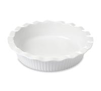 Miicol Molde para Tarta 23 cm Cerámica, Fuente para Quiche Profunda Blanca | 1,8 L, apto para horno y lavavajillas, para tarta, pastel, quiche y gratinado, regalo para amantes de la repostería