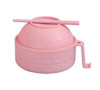 MIIDNTLX Cuenco para ramen, cocina para ramen para microondas, mezcla de plástico, ensalada, pasta, fruta, arroz, cereales, fideos instantáneos, platos con tapas, juego de platos esenciales para la