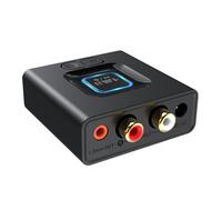 Miilink Receptor Audio Bluetooth 5.0 Inalámbrico, Adaptador de Baja Latencia Con Salida RCA/Jack AUX 3.5 mm Para Altavoz, Amplificador, Modo de Graves, 12 Horas de Batería