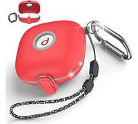 Miimall Compatible con Beats Fit Pro, [llavero] [bloqueo seguro] Funda protectora de TPU con cordón, funda protectora anticaídas que absorbe los golpes con un solo clic para Beats Fit Pro-Red