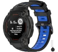 Miimall Correa de 22 mm/26 mm compatible con Garmin Instinct 3 AMOLED/Solar/Tactical Edition, banda de silicona suave transpirable, correa deportiva de repuesto ajustable para Garmin Instinct 3 45 mm