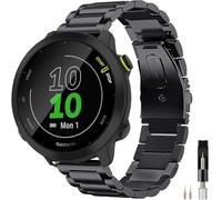 Miimall Correa de metal compatible con Garmin Vivoactive 6/5/3/3Music, correa de acero inoxidable de 20 mm Forerunner 165/55/645/245, Venu/2 Plus/Sq2, Approach S12, S50, S44, S42, S40 para hombres y