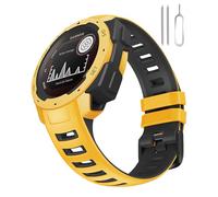 Miimall Correa de repuesto ajustable de silicona para Garmin Instinct 2/Instinct Solar/Tactical/Esports/Tide/Crossover/Surf (amarillo-negro)