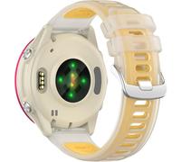 Miimall Correa de TPU para Garmin Forerunner 570 42mm/55/245 Music, 20 mm sin huecos, correa de repuesto ajustable para Vivoactive 6/5/3, Venu 2 Plus, Approach S42/S44 para mujer, amarillo