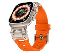 Miimall Correa de un solo clic para Apple Watch Ultra 3/2/1 de 49 mm, Series 11/10 de 46 mm, 9/8/7 de 45 mm, iWatch SE3/SE2/SE/6/5/4 de 44 mm, correa de TPU con conector de metal de acero inoxidable