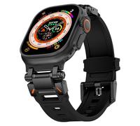 Miimall Correa de un solo clic para Apple Watch Ultra 3/2/1 de 49 mm, Series 11/10 de 46 mm, 9/8/7 de 45 mm, iWatch SE3/SE2/SE/6/5/4 de 44 mm, correa de TPU con conector de metal de acero inoxidable