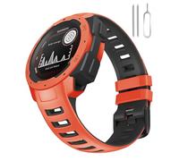 Miimall Correa resistente para Garmin Instinct 2/Instinct Solar/Tactical/Esports/Tide/Crossover/Surf, correa de repuesto de silicona ligera Instinct 2, accesorio para Garmin Instinct (rojo-negro)