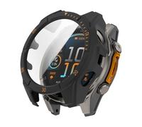 Miimall Funda a escala para Garmin Fenix 8 51 mm AMOLED, cubierta rígida de policarbonato con protector de pantalla de vidrio templado, funda de protección completa para Garmin Watch Fenix 8 51 mm