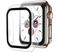 Miimall Funda Compatible con Apple Watch Series 3/2/1 42mm Carcasa Protector Cristal,2 en 1 PC Case Vidrio Templado Alta Sensibilidad Protector Pantalla para iWatch Series 3/2/1 42mm - Transparente