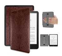 Miimall Funda de piel compatible con Kindle Colorsoft Signature Edition/Kindle Paperwhite de 7 pulgadas 2024, [correa de mano] [encendido y apagado automático], funda protectora a prueba de golpes
