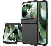 Miimall Funda para Motorola RAZR 60 Ultra 2025, [Protección de Bisagra] [Protector Pantalla] Dura PC, Militar Antigolpes Protección Completa de 360° Fina Carcasa para RAZR 60 Ultra, Negro