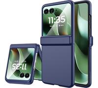 Miimall Funda y Protector de Pantalla para Motorola RAZR 60 Ultra 2025, [Protección de Bisagra] Delgada Esmerilada Cómodo Tacto, Antichoque Antideslizante Rugerizada Carcasa para RAZR 60 Ultra, Azul