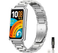 Miimall - Pulsera de metal compatible con Huawei Band 11, correa ajustable de calidad de acero inoxidable correa para Huawei Band 11 pro reemplazo de la correa de los hombres, Huawei Band 11/11pro