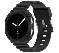 Miimall Pulsera deportiva compatible con Samsung Galaxy Watch 8 pulseras de 40 mm 44 mm con funda protectora, no Gap impermeable silicona deportiva con funda para 40 44 Galaxy Watch 8 Band con funda