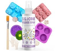 Miioto Spray Silicona, Spray Desmoldeante de Resinas Epoxi, Lubricante de Silicona con Cepillo Adecuado como Agente Desmoldeante, Apto para Jabones, Velas, Moldes de PVC, Madera o Metacrilato, 150ml