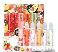 Miioto Transparente Lip Oil Set, 6 Piezas Brillo Labios, Essence Gloss Brillo de Labios Voluminizador, Sabor a Fruta Lip Gloss Gloss Labios, Hidratante Labios,Se Dirige a Los Labios Secos y Agrietados