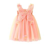 Miipat Vestido de Niña Bebé de Tul con Mariposas Niñas Princesas Vestidos Floral de Tutú Sin Mangas Bodas Fiestas de Cumpleaños Ropa para Niñas 100 2-3 Años