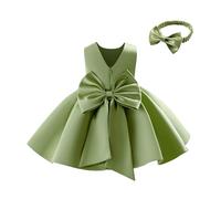 Miipat Vestido para Bebé Niña, Satén Cumpleaños Boda Bautismo Vestidos