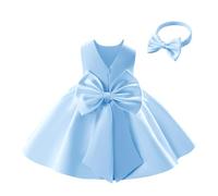 Miipat Vestido para Bebé Niña, Satén Cumpleaños Boda Bautismo Vestidos