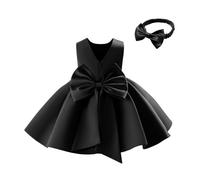 Miipat Vestido para Bebé Niña, Satén Cumpleaños Boda Bautismo Vestidos
