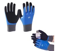 Miiqxx Guantes de trabajo aislantes, guantes de goma aislantes de 1000 V, protección de alto voltaje, guantes eléctricos antideslizantes ignífugos, guantes de seguridad para uso industrial/doméstico